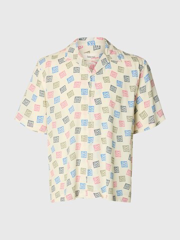 SELECTED Comfort fit Overhemd in Beige