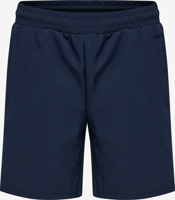 Hummel Regular Workout Pants 'Move' in Blue: front
