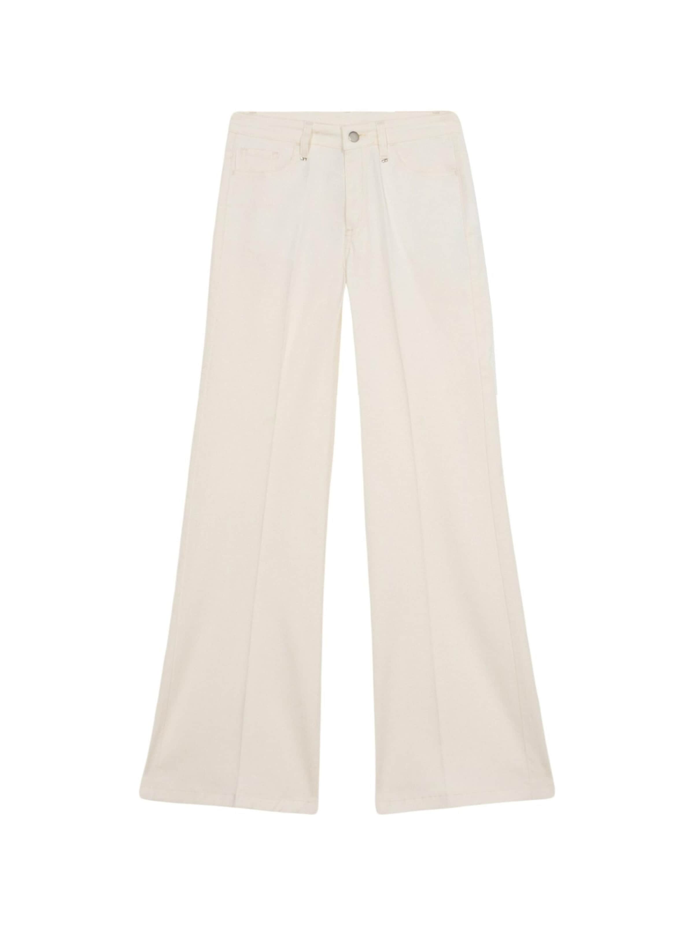 Regular Pantalon oltre en blanc : devant