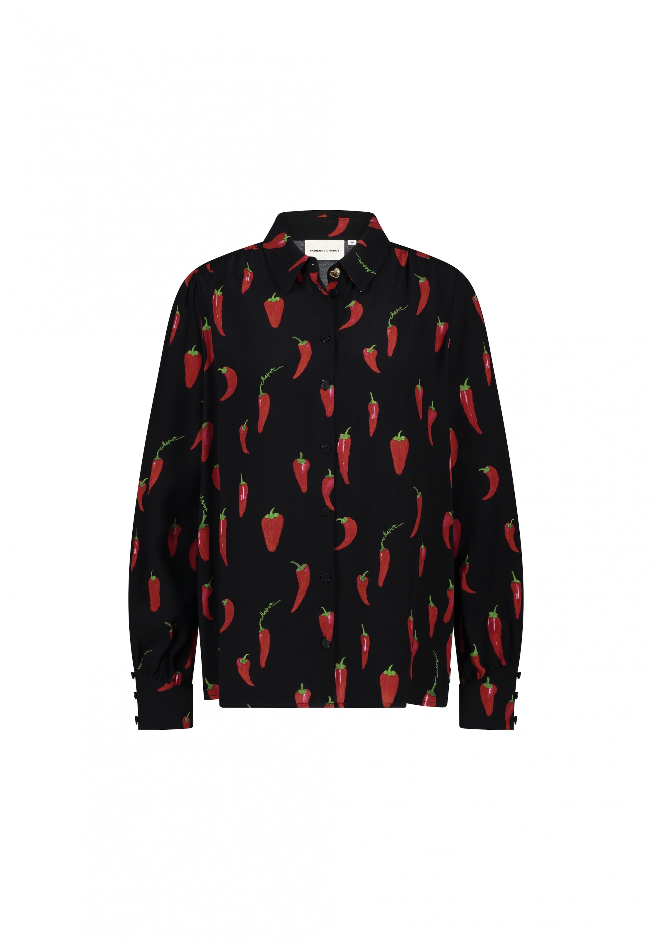 Fabienne Chapot Bluse in Schwarz: Vorderseite