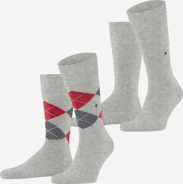 BURLINGTON Socken 'Everyday Argyle Mix 2-Pack' in Grau: Vorderseite