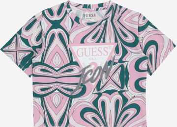 T-Shirt GUESS en rose : devant