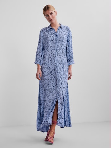Y.A.S Shirt Dress 'CLORA' in Blue: front