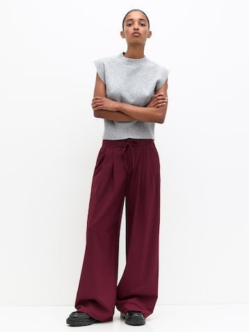 Loosefit Pantalon à pince Pull&Bear en violet