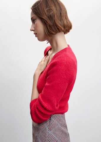 MANGO Sweter 'KALE' w kolorze czerwony