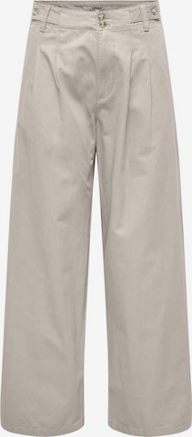 Only Tall Loose fit Pleat-front trousers 'ETTIE' in Grey: front