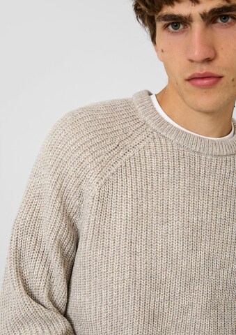 Pull-over QS en beige : devant