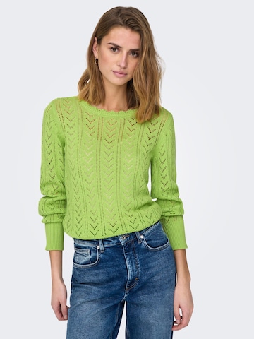 JDY Пуловер 'Tikka' в зелено: отпред