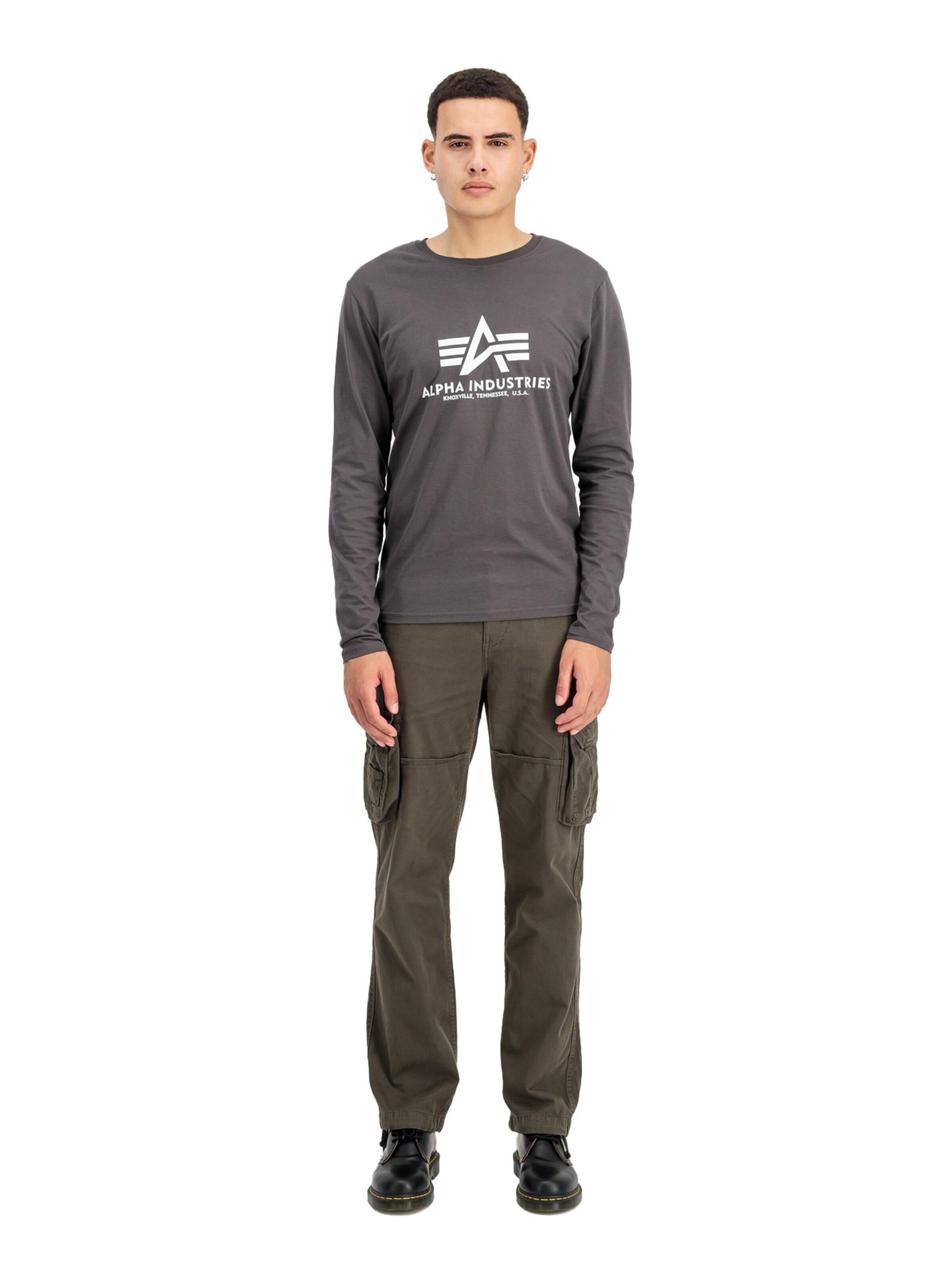 ALPHA INDUSTRIES Regular Cargohose 'jet' in Grau: Vorderseite