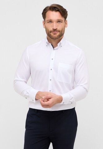 ETERNA Comfort fit Button Up Shirt in White: front