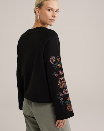 WE Fashion Strickjacke in Schwarz