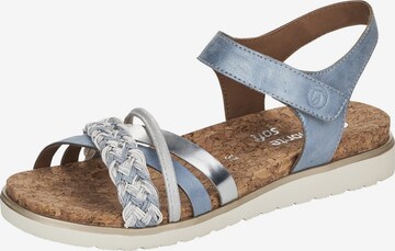 REMONTE Strap Sandals in Blue: front