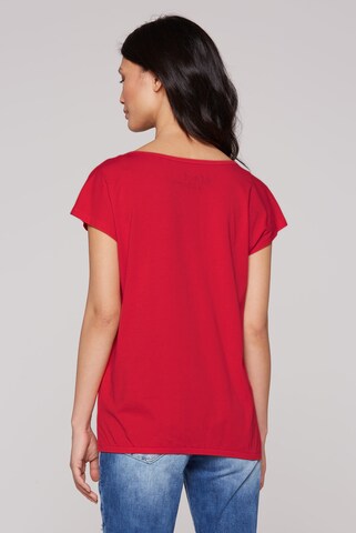 Soccx Ärmelloses Shirt mit Print und Elastiksaum in Rot