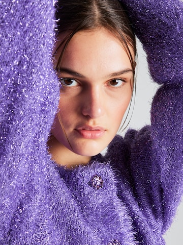 Fabienne Chapot Knit Cardigan 'Kitty' in Purple