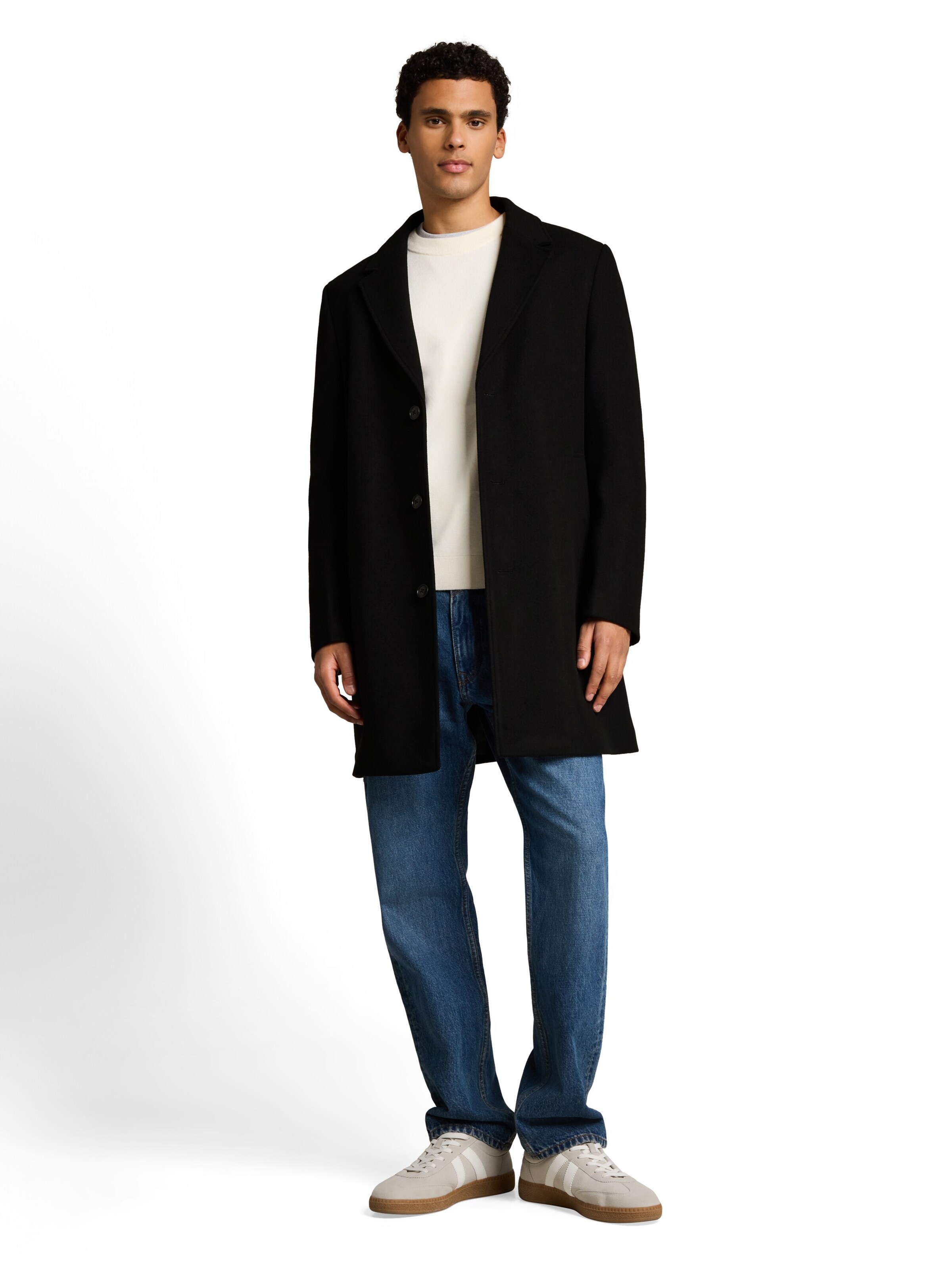 TOM TAILOR DENIM Övergångsrock i svart
