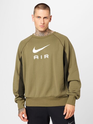 Nike Sportswear Sweatshirt 'Air' i grön: framsida
