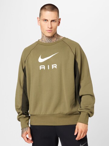 Nike Sportswear Μπλούζα φούτερ 'Air' σε πράσινο: μπροστά