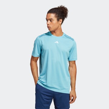 T-Shirt fonctionnel 'Workout Base' ADIDAS PERFORMANCE en bleu : devant