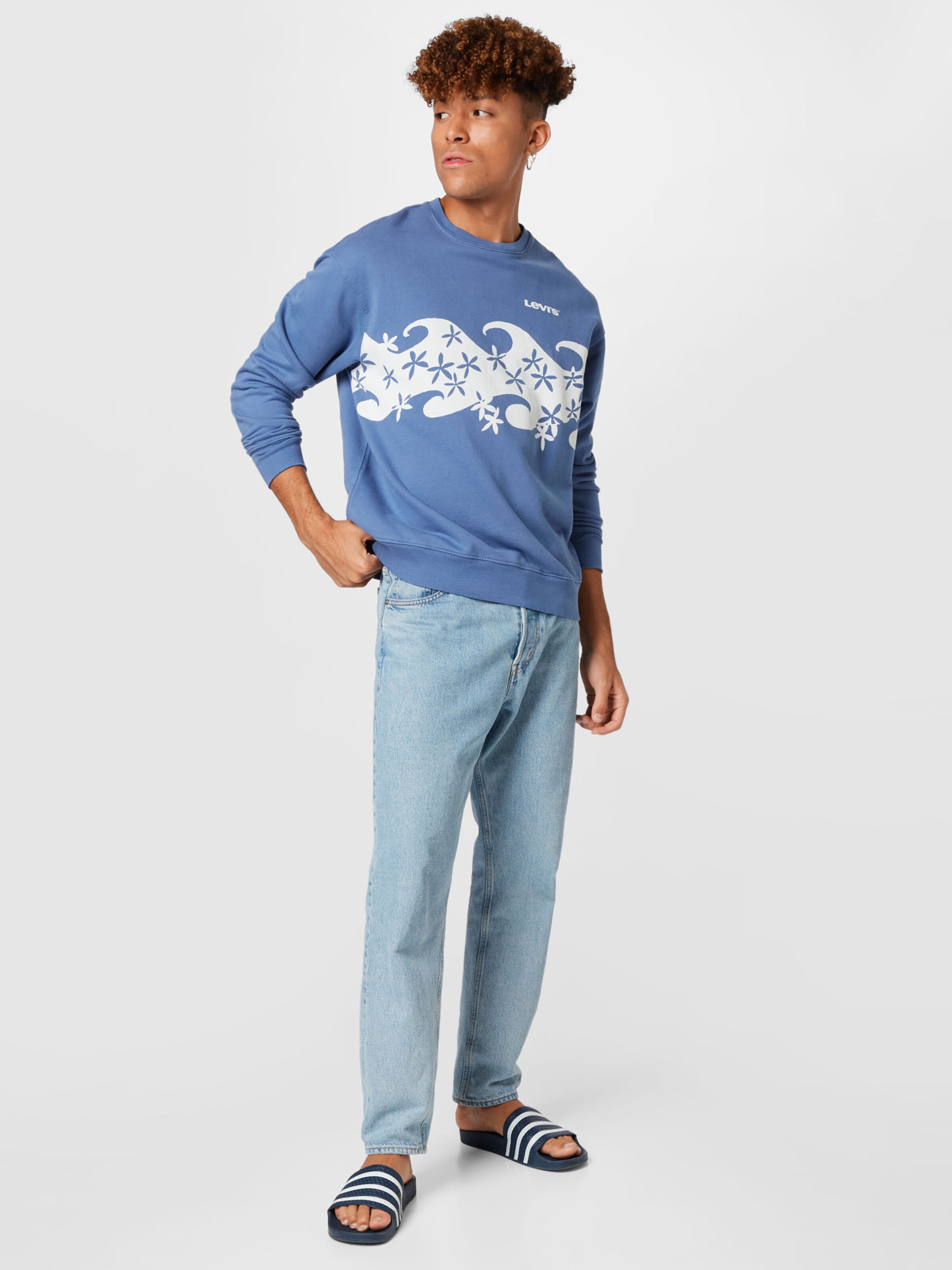 Männer Sweat LEVI'S Sweatshirt in Rauchblau - JK48470 Männer Sweat LEVI'S Sweatshirt in Rauchblau - JK48470