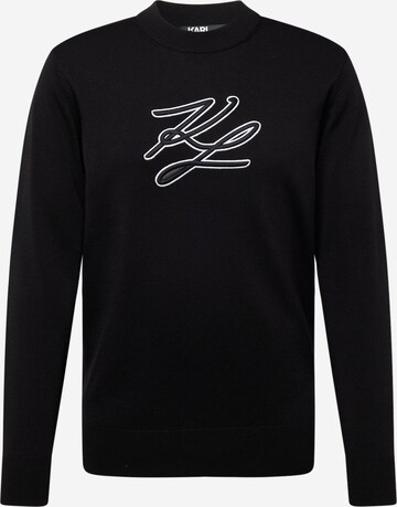 Pullover 'KNIT' di Karl Lagerfeld in nero: frontale