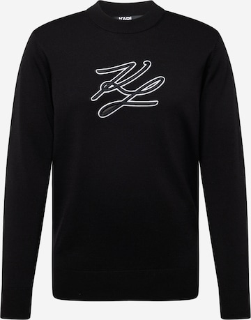 Karl Lagerfeld Pullover 'KNIT' in Schwarz: predná strana