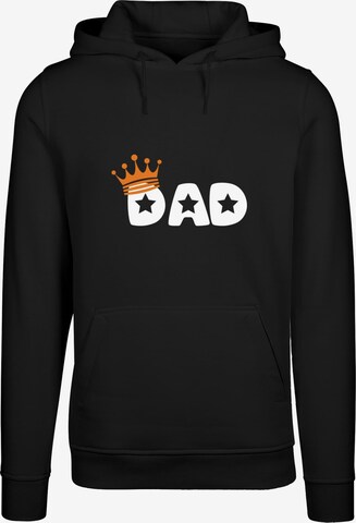 Felpa 'Fathers Day - King Dad' di Merchcode in nero: frontale