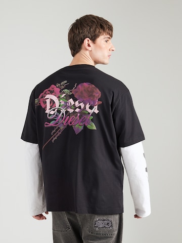 DIESEL - Camiseta 'T-BOGGY-V4' en negro: frente