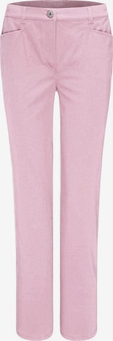 Goldner Slimfit Hose 'Anna' in Pink: predná strana