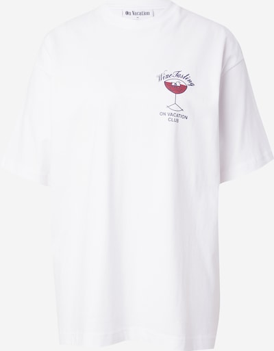 On Vacation Club T-Shirt 'Team Red Wine' in dunkelblau / grün / karminrot / weiß, Produktansicht