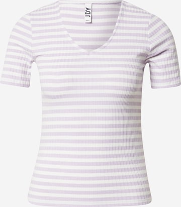 JDY T-shirt 'FRANSISKA' i lila: framsida