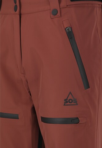 SOS Regular Skihose 'Silverton' in Rot