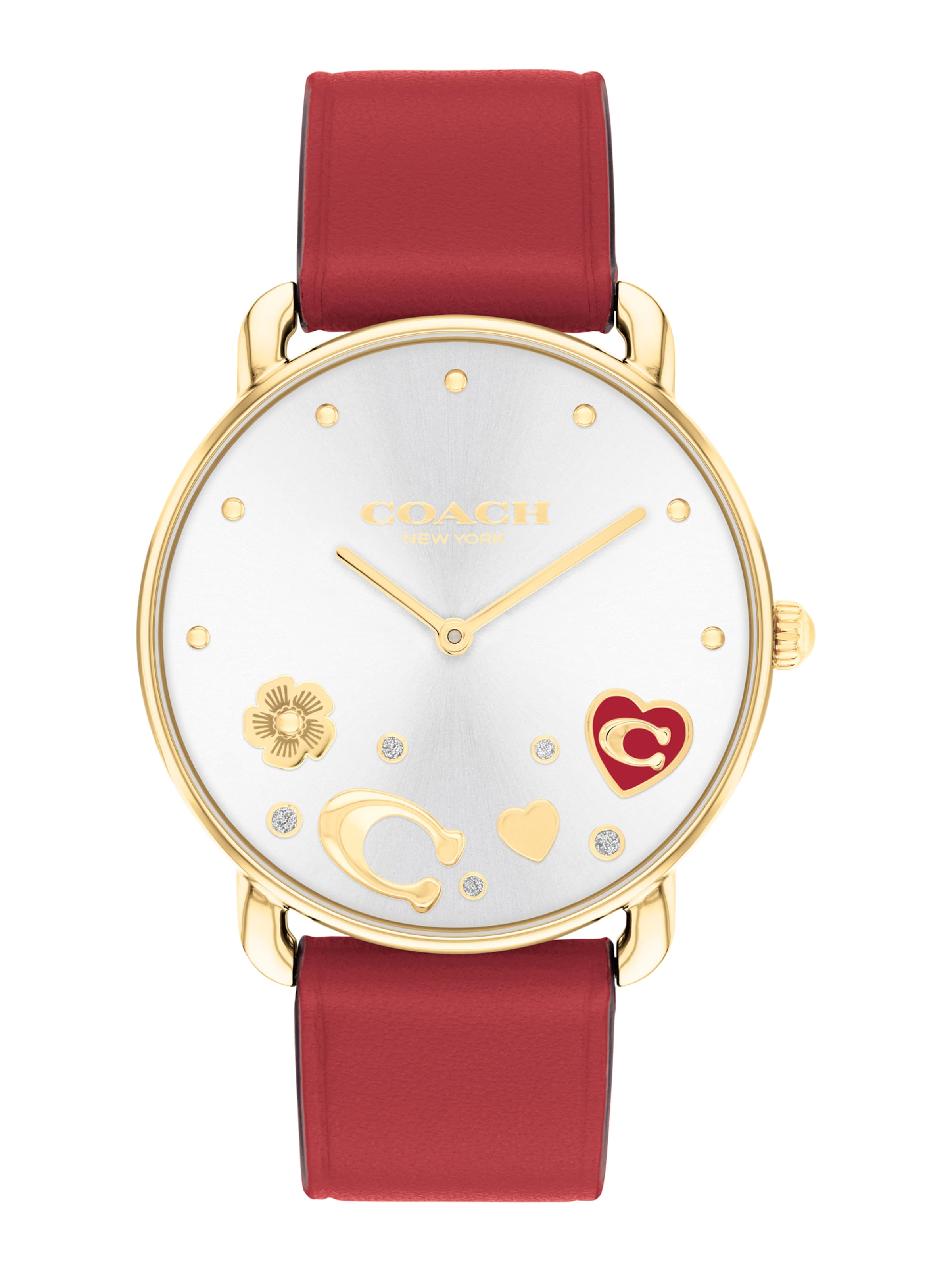 COACH Analog watch 'ELLIOT' in Gold: front