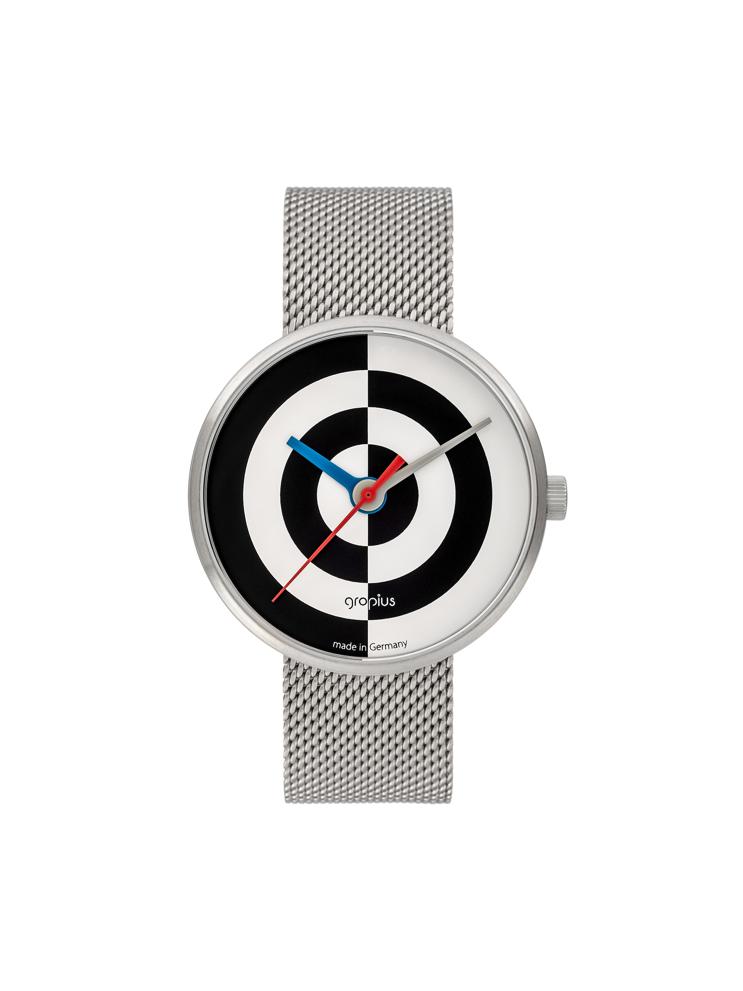 WALTER GROPIUS Analog Watch 'J. ALBERS' in Silver: front
