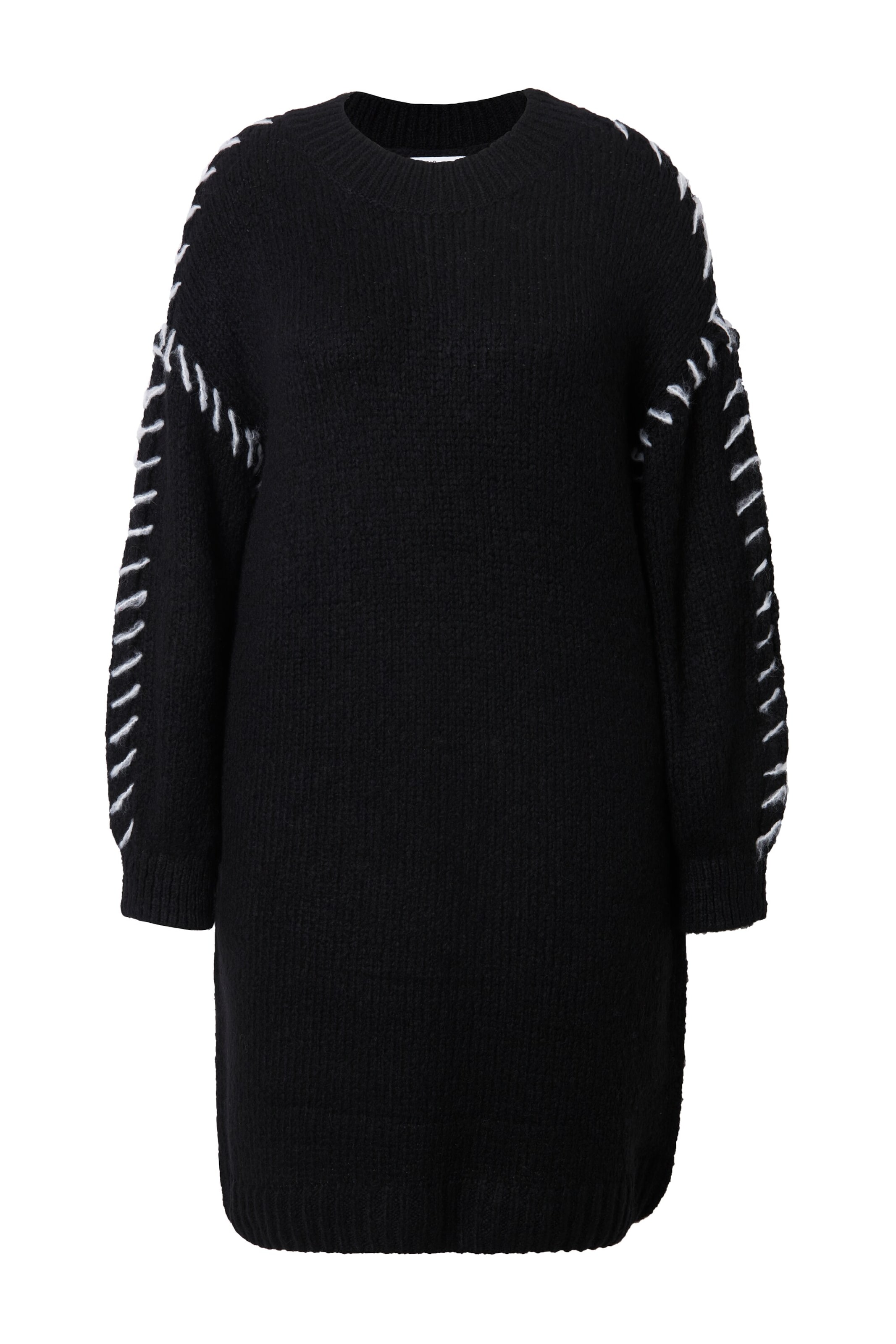 Studio Untold Gebreide jurk in Zwart: voorkant