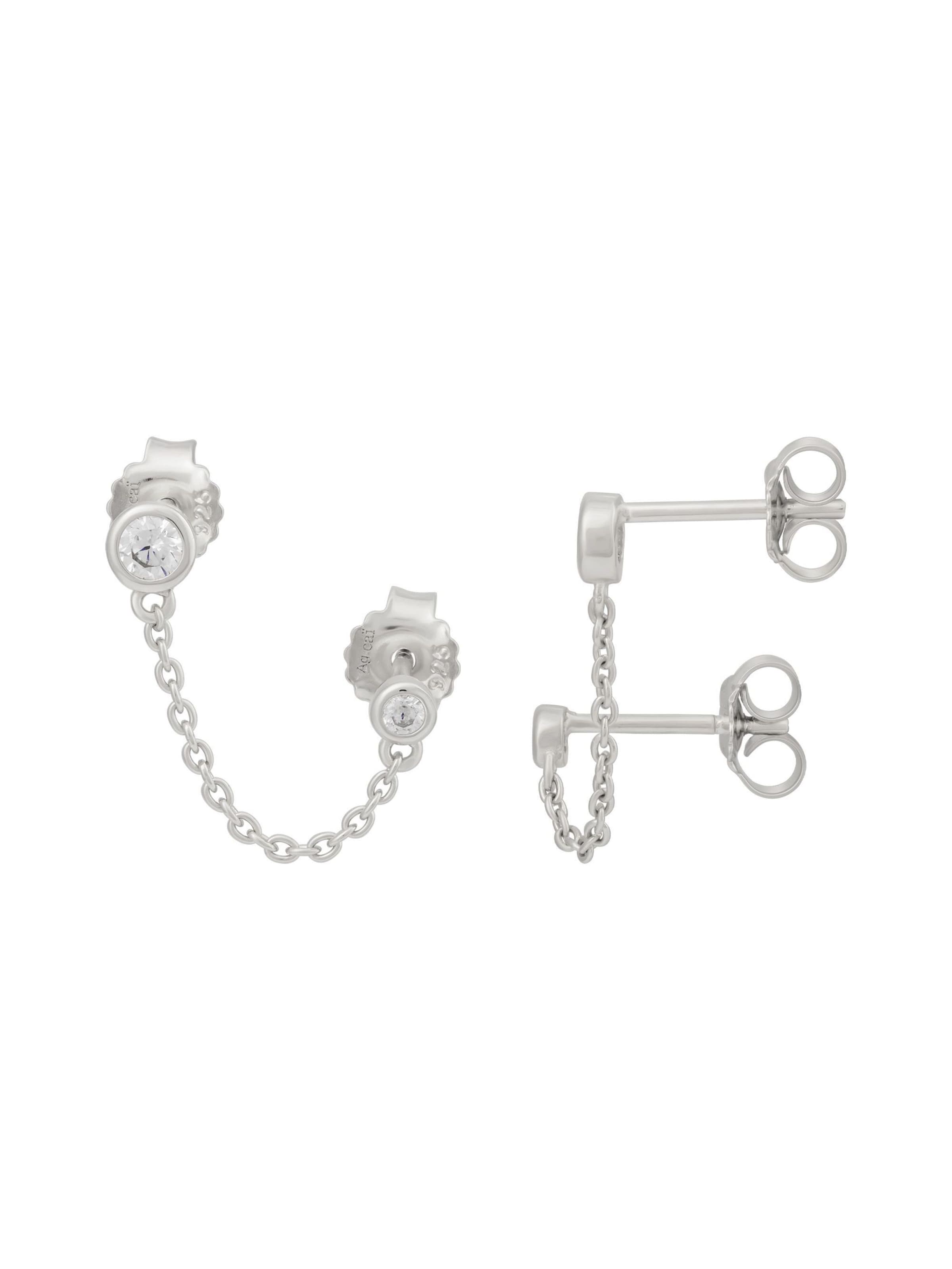 Boucles d'oreilles caï en blanc