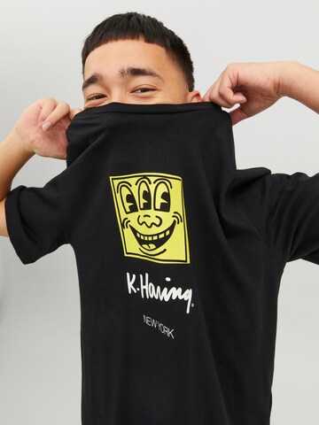 JACK & JONES Bluser & t-shirts 'Keith Haring' i sort
