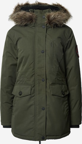 Superdry Winterjas 'Everest' in Groen: voorkant