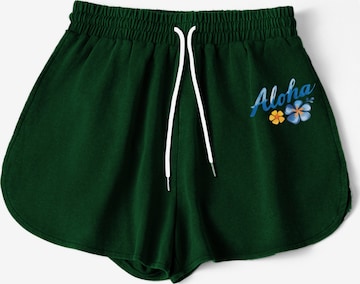 GORHEY Loosefit Broek in Groen: voorkant