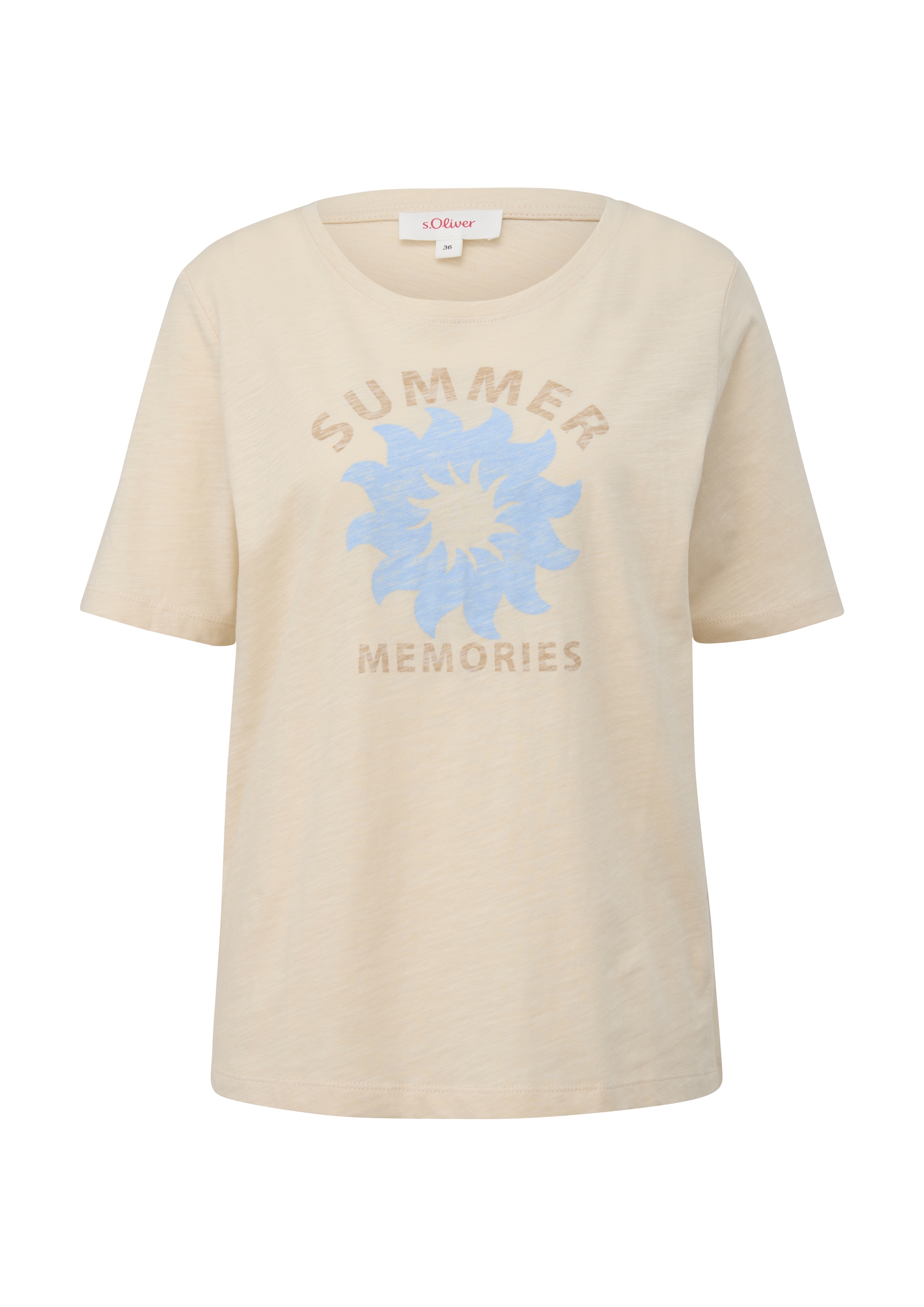 s.Oliver RED LABEL T-Shirt in Beige: Vorderseite