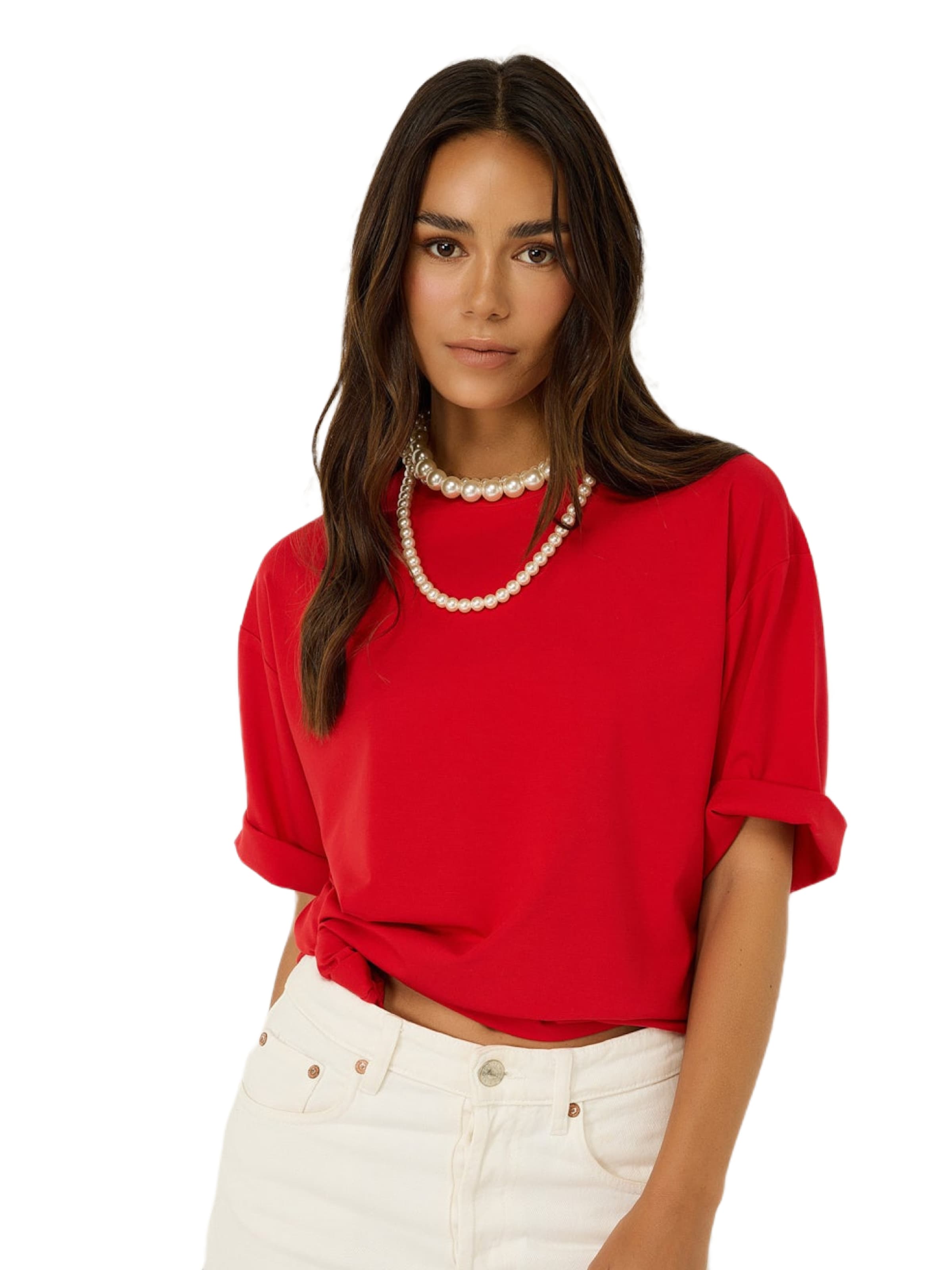 No Matter What Shirt in Red: front