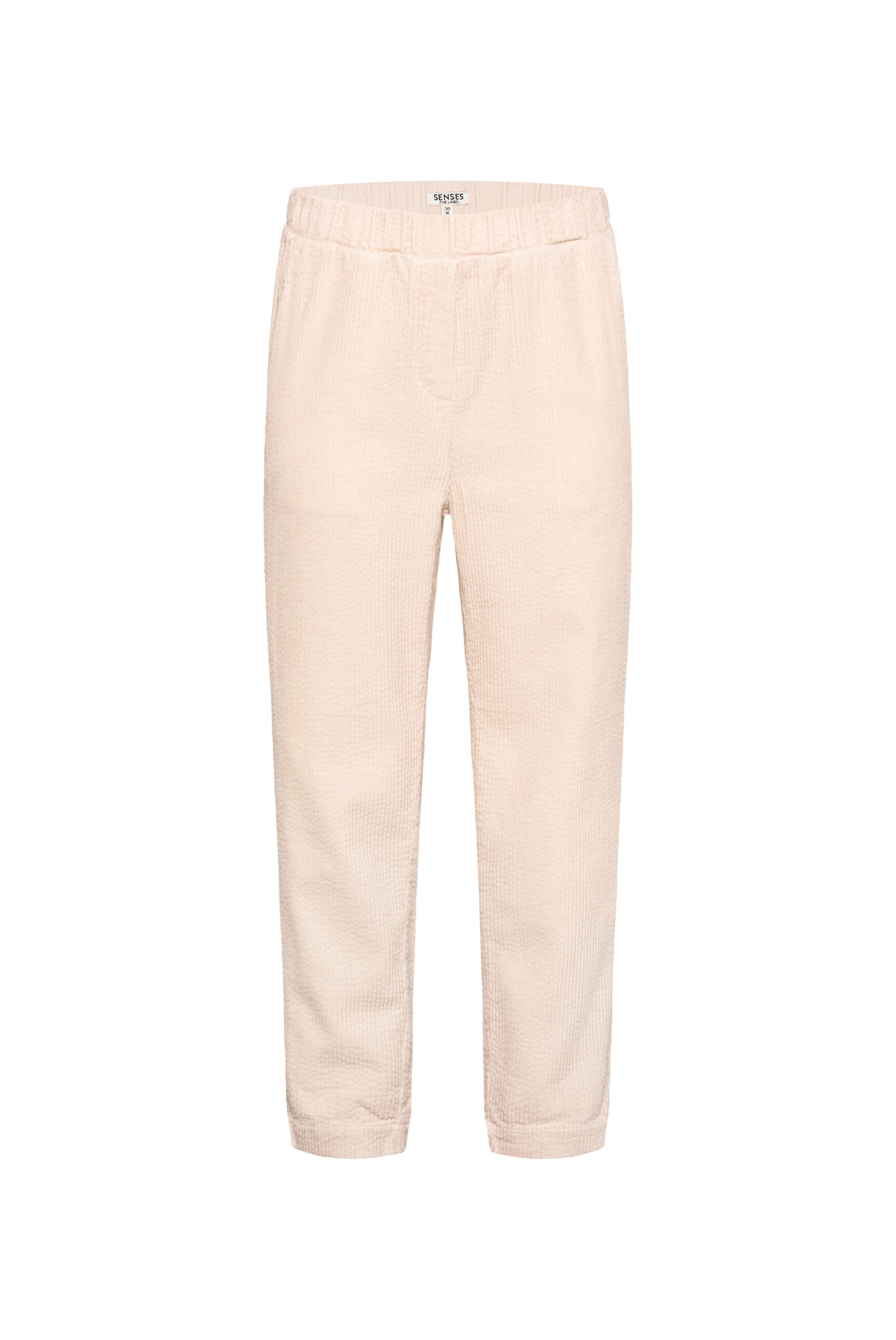 SENSES.THE LABEL Cordhose PU:NE im Jogpants-Stil in sand, Produktansicht