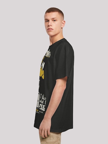 F4NT4STIC Shirt 'Looney Tunes Daffy Duck' in Black