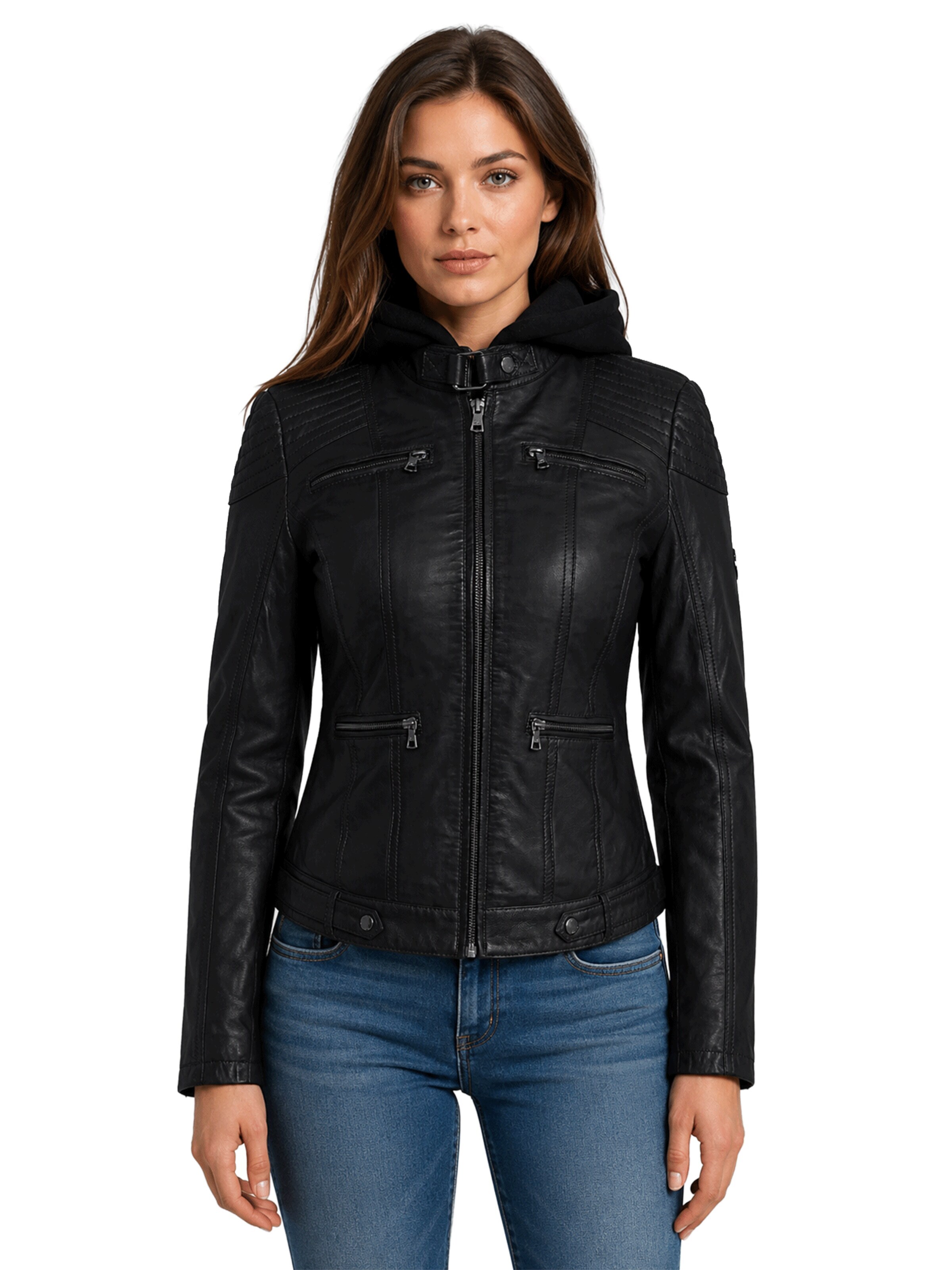 Agamaa Übergangsjacke 'Inga'‌‌‌‌‌‌ in Schwarz: Vorderseite