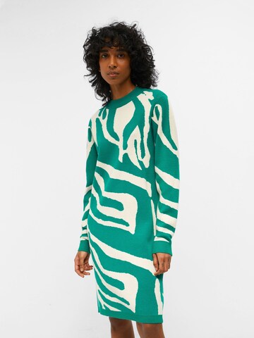 OBJECT Knitted dress 'RAY' in Green: front