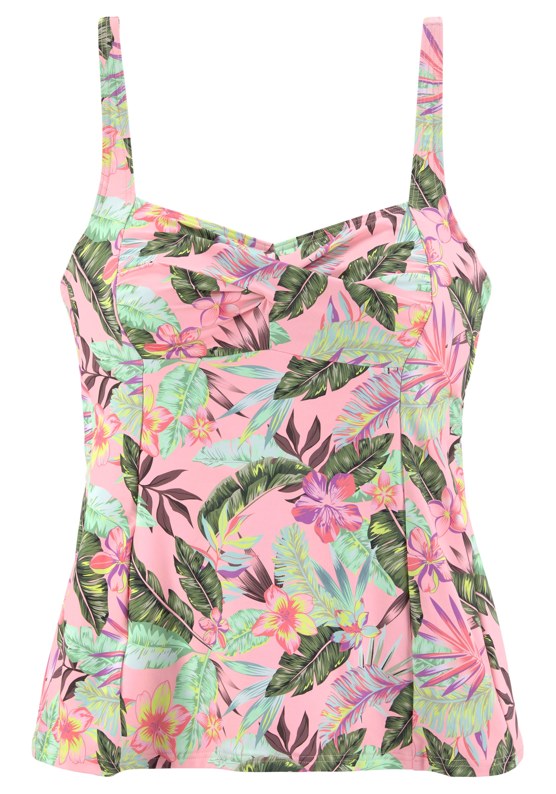 s.Oliver Bralette Tankini Top in Pink: front