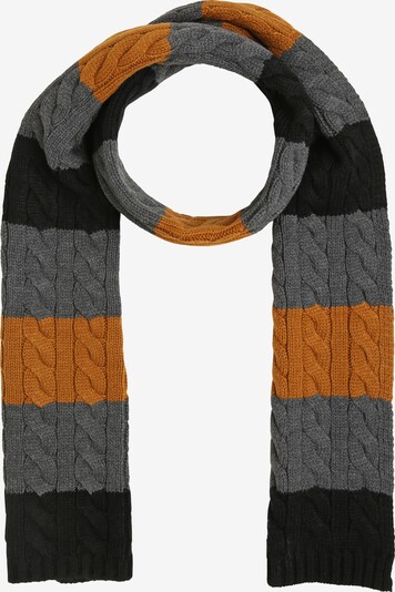 Nils Sundström Schal in cognac / dunkelgrau / schwarz, Produktansicht