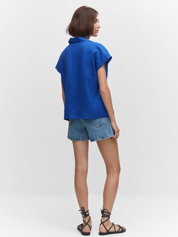 MANGO Bluse in Blau