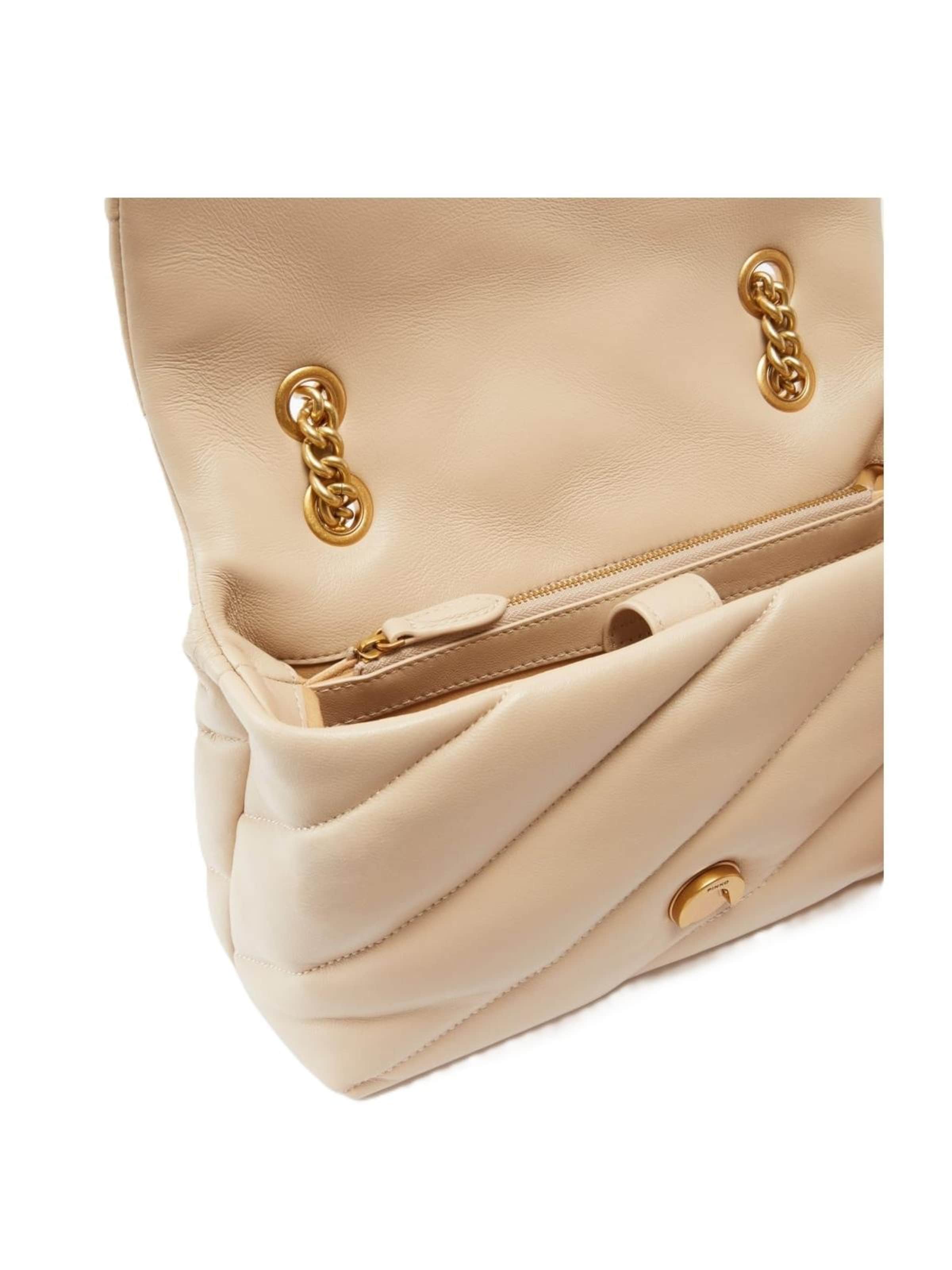 Borsa a spalla '100038 A0F2' di PINKO in beige