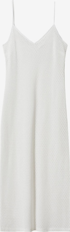MANGO Úpletové šaty 'PAULITA' – bílá: přední strana
