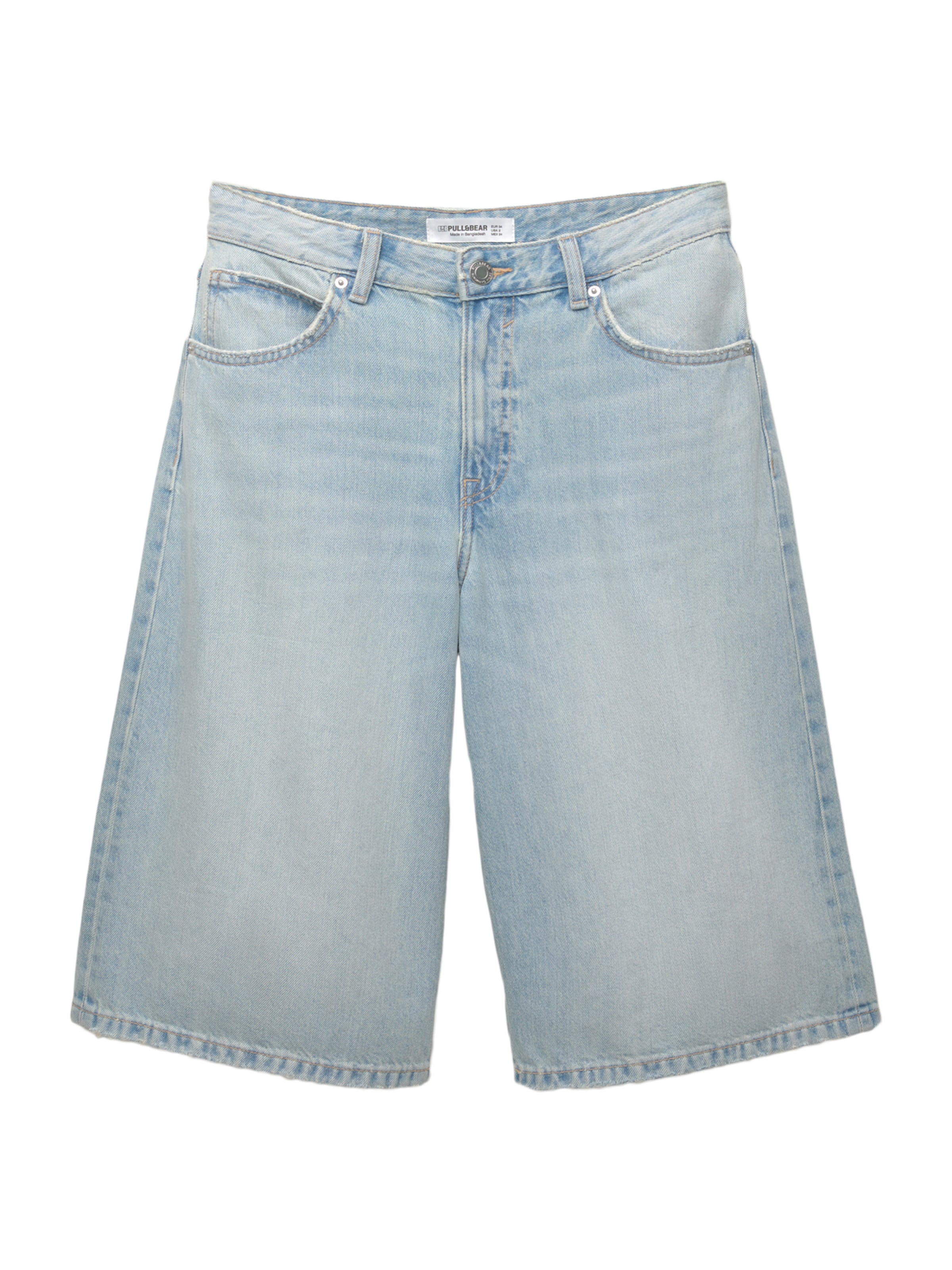 Pull&Bear Baggy Džínsy - Modrá: predná strana